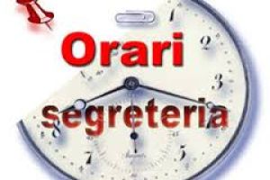 ORARIO SPORTELLO DI SEGRETERIA