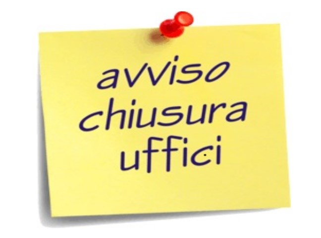 Avviso chiusura ufficio segreteria