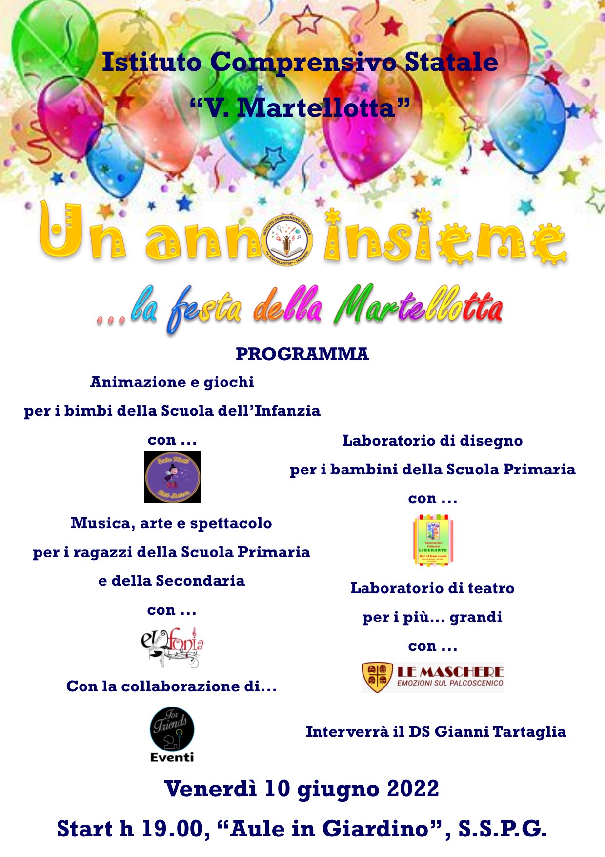 Locandina Martellotta UN ANNO INSIEME la festa della Martellotta