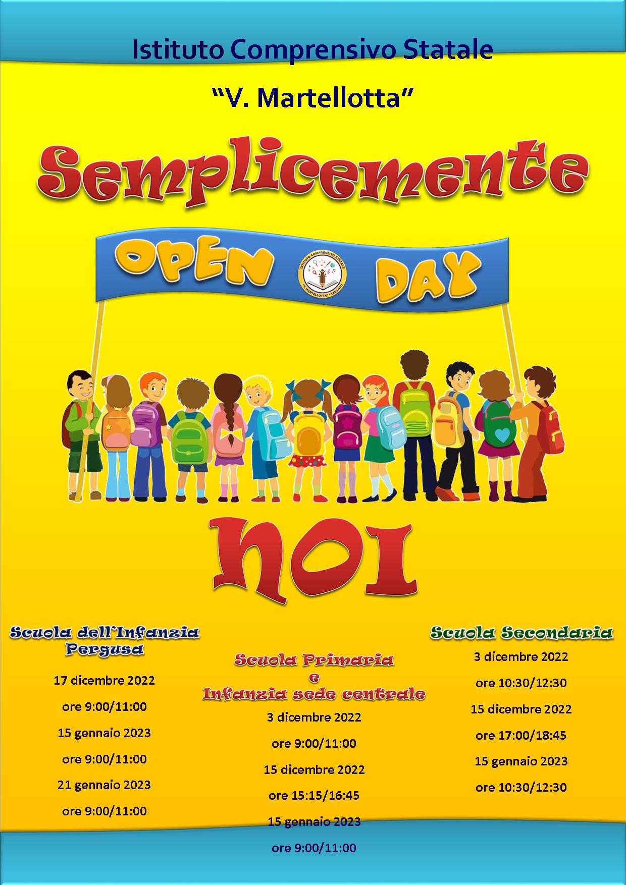 Locandina OPEN DAY 2022 2023