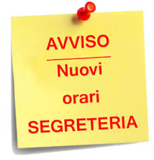 nuovo orario segreteria